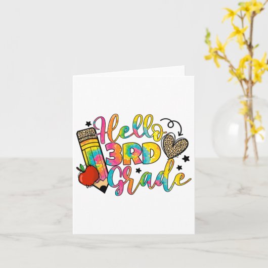 Hello 3rd Grade Ck To School Third Grade Teacher G カード (黄色い花)