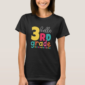Hello 3rd Grade First Day Back To School Third Gra Tシャツ