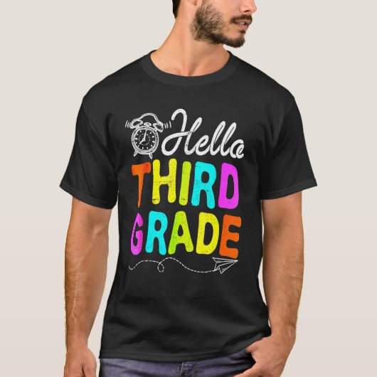 Hello 3rd Grade First Day Of School  Back To Schoo Tシャツ (正面)