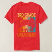 Hello 3rd Grade Level Unlocked Video Game Back to Tシャツ (デザイン正面)