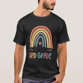 Hello 3rd Grade Rainbow Back To School Teacher Tシャツ (正面)