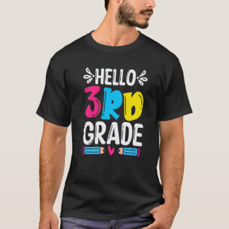 Hello 3rd Grade Rocks Back To School Teacher Kids Tシャツ