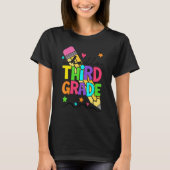 Hello 3rd Third Grade Back To School First Day Tea Tシャツ (正面)