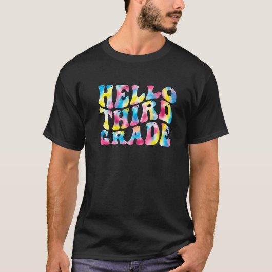 Hello 3rd Third Grade Teacher Back To School Retro Tシャツ (正面)