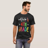Hello 4年生チーム4年生先生戻る tシャツ (正面フル)