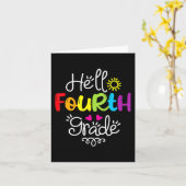 Hello 4年生チーム4年生新学期T カード (黄色い花)