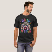 Hello 4年生レオパードBoho Rainbow 1日目Sc Tシャツ (正面フル)