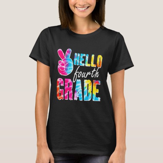 Hello 4年生先生キッズスクールの初日 tシャツ (正面)
