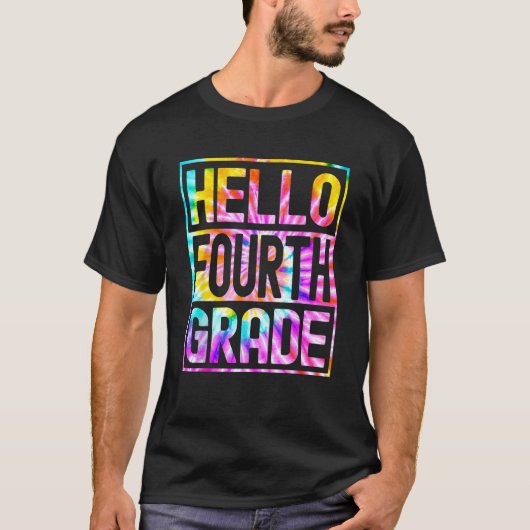 Hello 4年生新学期4年生ティーシュ tシャツ (正面)