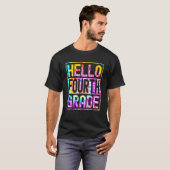 Hello 4年生新学期4年生ティーシュ tシャツ (正面フル)