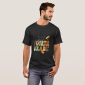 Hello 4年生4年生新学期Teache Tシャツ (正面フル)