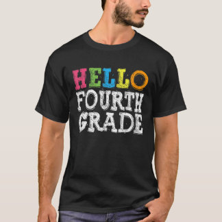 Hello 4年生 – 4年生新学期 tシャツ