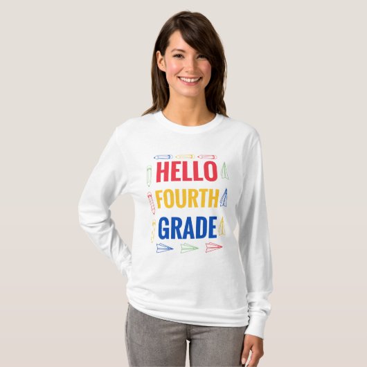 Hello 4年生 tシャツ (正面フル)