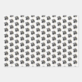 Hello 40ブラック&金ゴールドラッピング紙セット3 ラッピングペーパーシート (正面)