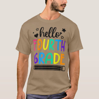 Hello 4th Grade Back to School Outfits for Girls B Tシャツ