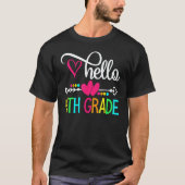 Hello 4th Grade Back To School Teacher Student Tシャツ (正面)