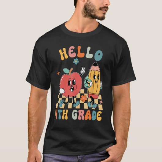 Hello 4th Grade Back To School Teacher Students Ki Tシャツ (正面)