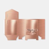 Hello 50誕生日エレガント書道バラ金ゴールド フェイバーボックス (折り畳みなし)