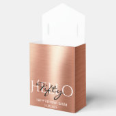 Hello 50誕生日エレガント書道バラ金ゴールド フェイバーボックス (オープン)