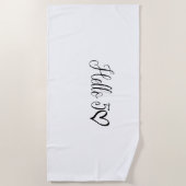 Hello 50,50誕生日、Hello 50 Tee、50年 ビーチタオル (正面)