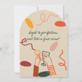 Hello 50 Fifty 50thワイナリーランチ誕生日 招待状 (裏面)