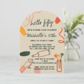 Hello 50 Fifty 50thワイナリーランチ誕生日 招待状 (スタンド正面)