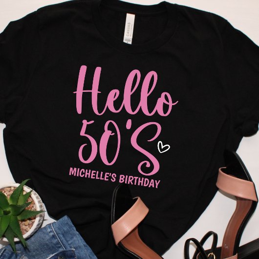 Hello 50!, Fun birthday 50th Women's Tシャツ