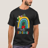 Hello 5th Grade Boho Rainbow Teacher Kids Back To  Tシャツ (正面)