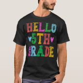 Hello 5th Grade Leopard Squad Back To School Teach Tシャツ (正面)