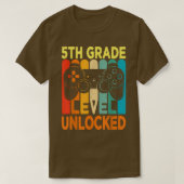 Hello 5th Grade Level Unlocked Video Game Back to Tシャツ (デザイン正面)