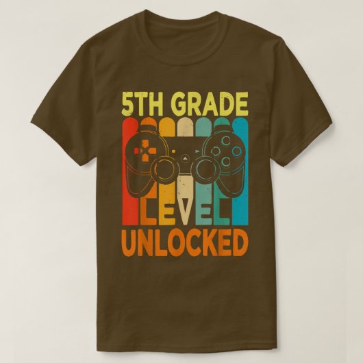 Hello 5th Grade Level Unlocked Video Game Back to  Tシャツ (デザイン正面)
