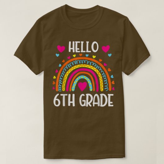 Hello 6年生チーム6年生新学期チーム tシャツ (デザイン正面)