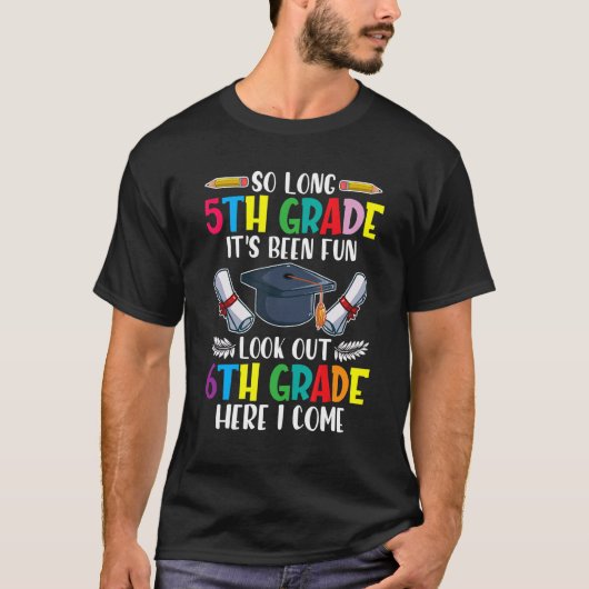 Hello 6年生先生生初日に戻る tシャツ (正面)