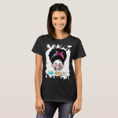 Hello 6年生Afro Messy Bun先生Back To Sc Tシャツ (正面フル)