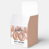 Hello 60ピンクグリッター誕生日バルーン優先ボックス フェイバーボックス (オープン)