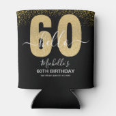 Hello 60! - Elegant 60th Birthday Woman 缶クーラー (裏面)