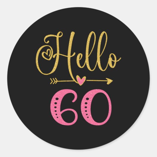 Hello 60'S 60Th ラウンドシール (正面)