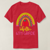 Hello 6th Grade Rainbow Back To School Teachers Gi Tシャツ (デザイン正面)