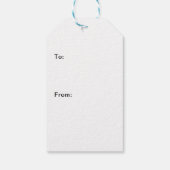 Hello 70白黒ドット写真&名前誕生日 ギフトタグ (裏面)