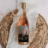 Hello 70 Seventethバースデーパーティーの写真 ワインラベル