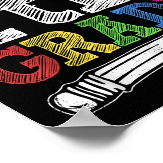 Hello 7th Grade Back To School First Day Kids Boys ポスター (角)