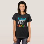 Hello 7th Grade Square Root Of 49 Math Back To Sch Tシャツ (正面フル)