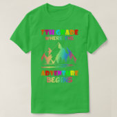 Hello 7th Grade Where the Adventure Begins Back to Tシャツ (デザイン正面)