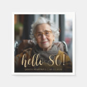 Hello 80 Eightethバースデーパーティーの写真 スタンダードカクテルナプキン (正面)