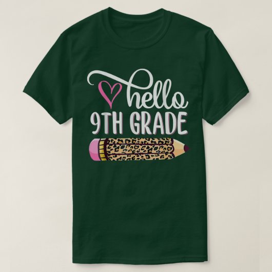 Hello 9年生チーム9年生新学期Te Tシャツ (デザイン正面)