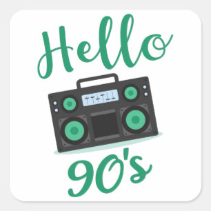 Hello 90sラジオカセットレコーダー スクエアシール