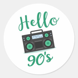 Hello 90sラジオカセットレコーダー ラウンドシール