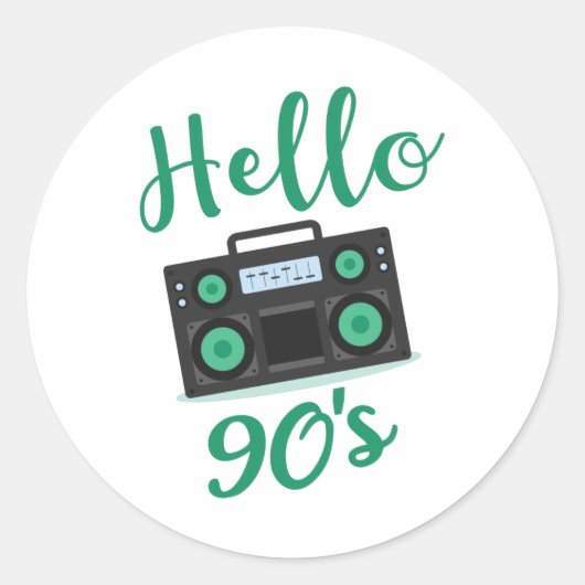 Hello 90sラジオカセットレコーダー ラウンドシール (正面)