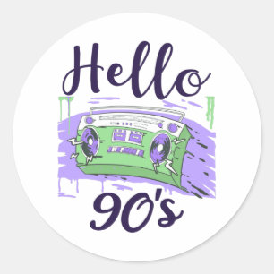 Hello 90sラジオカセットレコーダー ラウンドシール