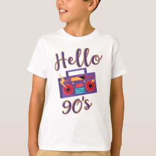 Hello 90sラジオカセットレコーダー tシャツ